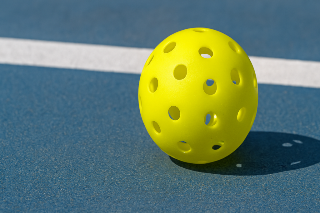 best outdoor pickleball balls with 40 small holes on court.