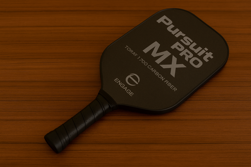 Engage Pursuit Pro MX paddle highlighting ControlPro polymer core.