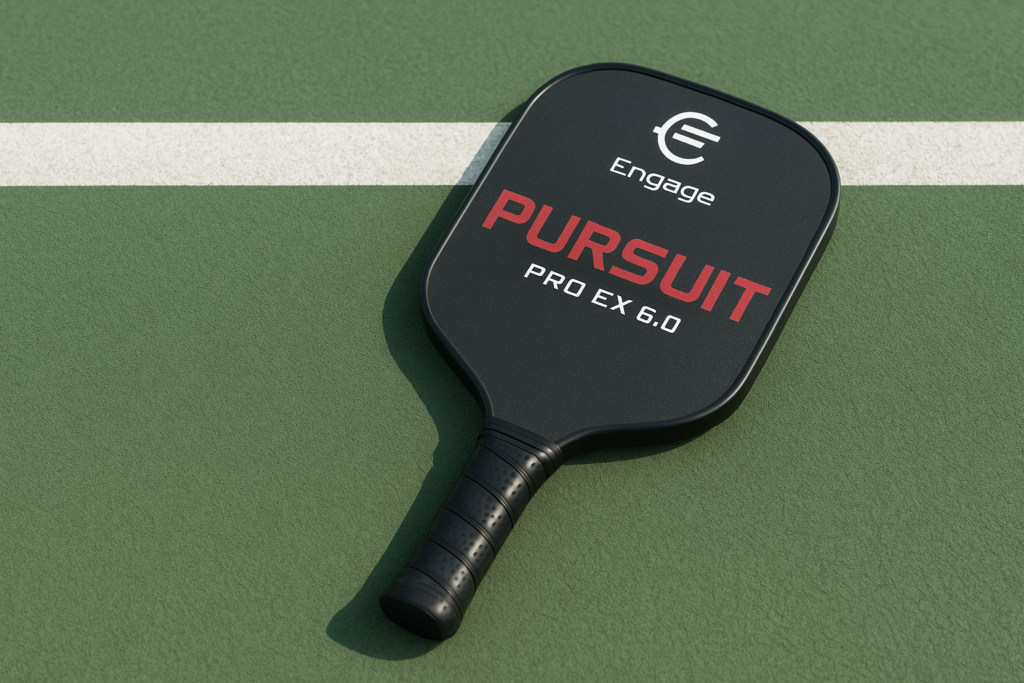 Engage Pursuit Pro EX 6.0 pickleball paddle on green court