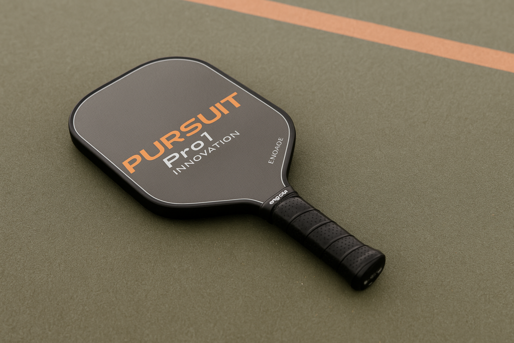 Engage Pursuit Pro1 Innovation pickleball paddle on court