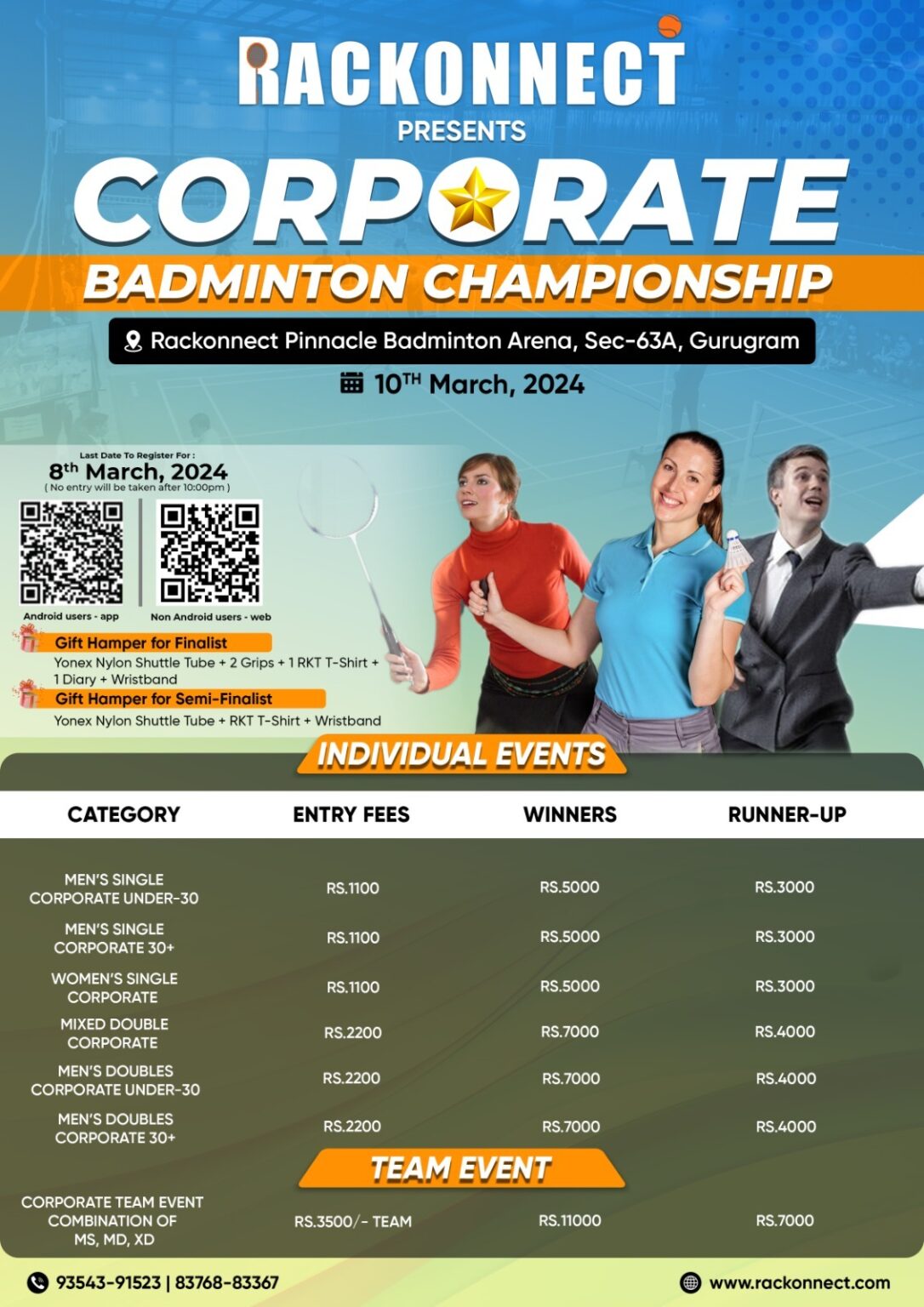 Rackonnect India's 1st and Largest Platform for Racket Sports