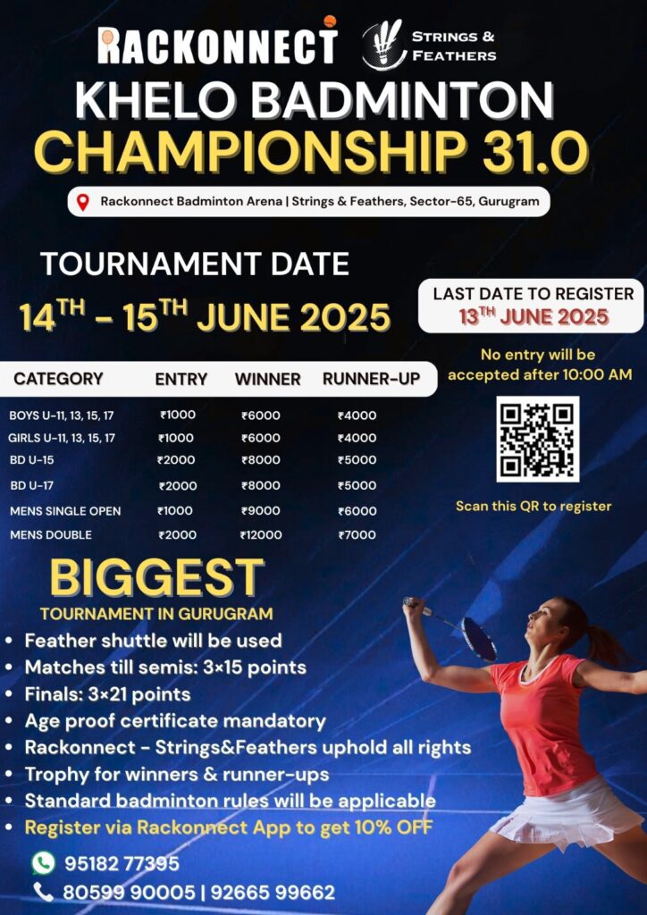 Khelo Badminton Championship 2025 poster